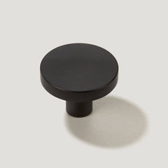 Plank Hardware Handles & Knobs Matt Black / Small - 28mm LOVELL Circular Knob - Black