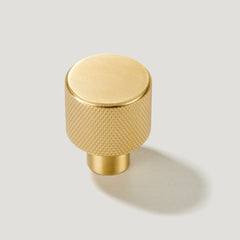 Plank Hardware Handles & Knobs Medium - 25x32mm REVILL Knurled Button Knob - Solid Brass