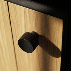 Plank Hardware Handles & Knobs SWIFT Swirled Knob - Black