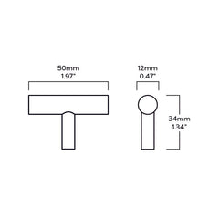 Plank Hardware Handles & Knobs WATT Single T Handle - Brass